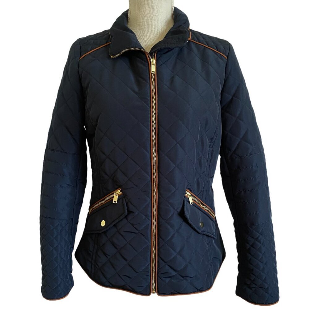 H & M Navy Blue Quilted Lightweight Jacket Sz 8​​